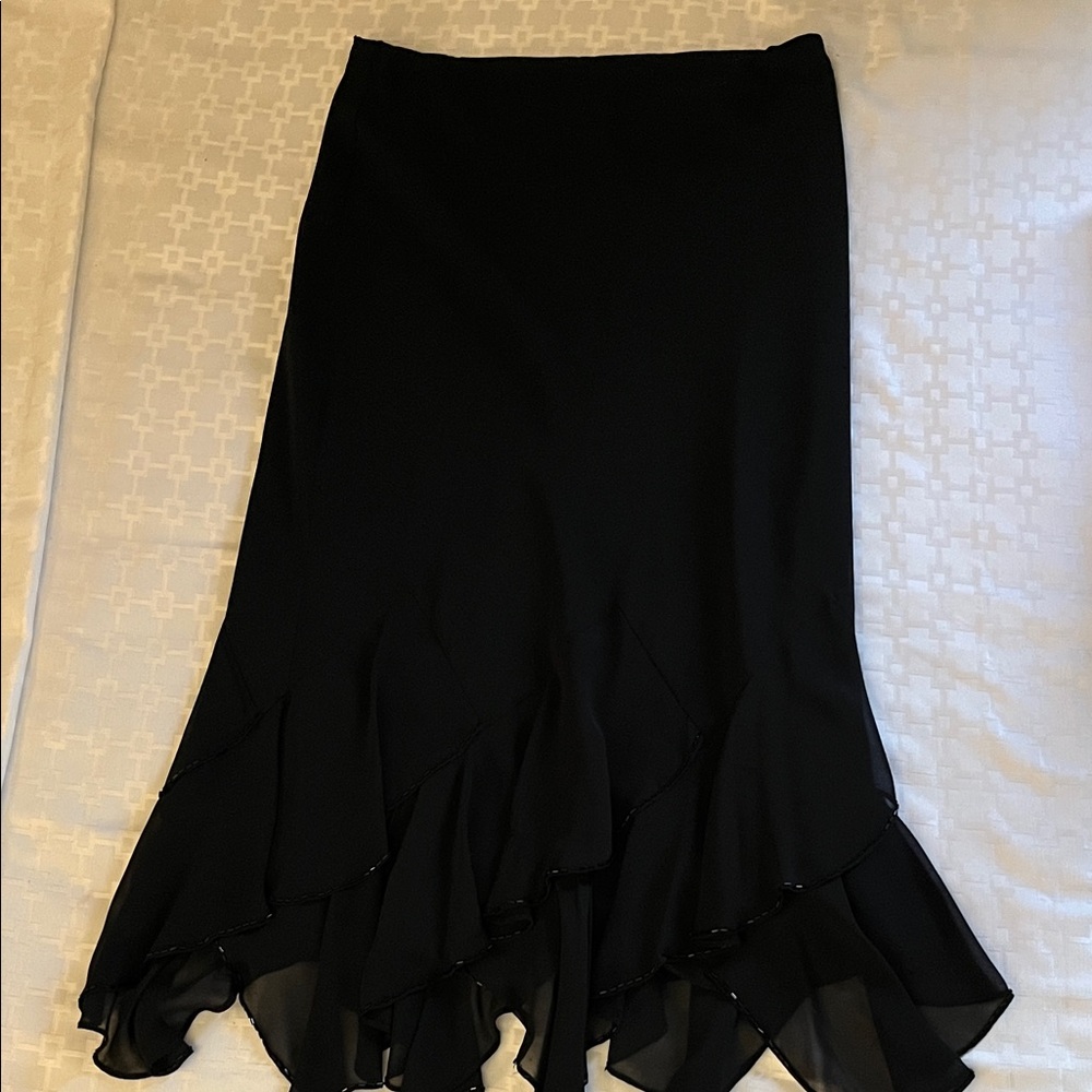 Sandra Darren Black Asymmetrical Skirt